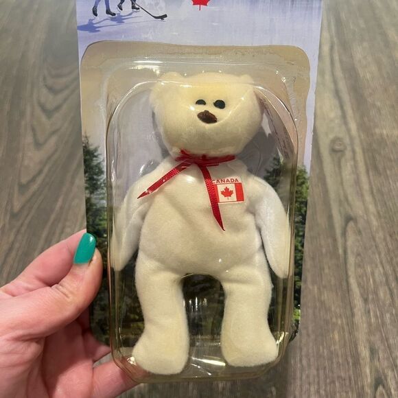 TY Ronald McDonald House Charity Teenie Beanie 1999 Maple The Bear Cream - Picture 2 of 6